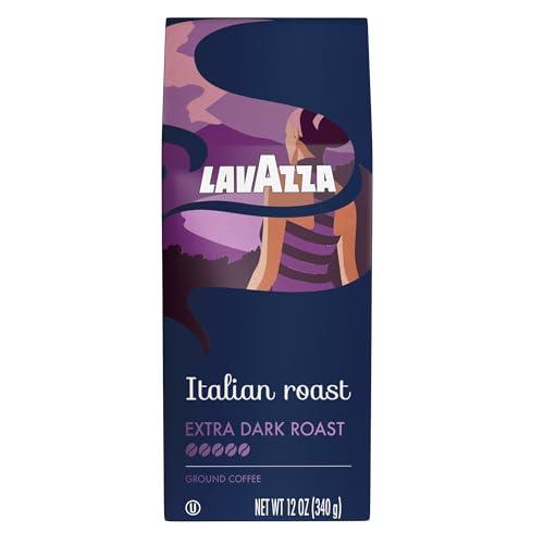 Lavazza Italian Roast Ground Coffee Blend, Dark Roast, 100% Arabica - 12oz Bag