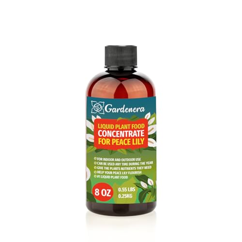 Gardenera Plant Growth Superfood for Peace Lilies with 18 Vitamins & Minerals - Organic Plant Food Fertilizer - Micro-Fungi and Bio-Organisms for Peace Lily Plant Care & Growth Enhancement - 8oz