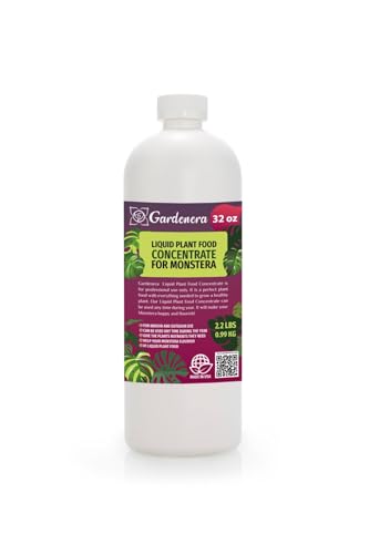 Gardenera Plant Growth Superfood for MONSTERA Plants with 18 Essential Vitamins & Minerals - Organic Plant Food Fertilizer - Micro-Fungi and Bio-Organisms for MONSTERA Care & Growth Enhancement - 32oz