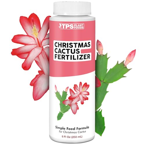 TPS NUTRIENTS Christmas Cactus Fertilizer for All Christmas Cacti and Schlumbergera Cacti, Liquid Plant Food 8 oz (250mL)