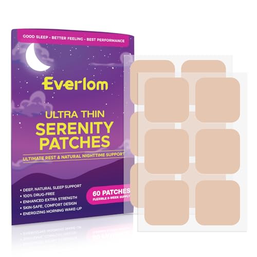 Sleep Patches for Adults Extra Strength: 60-Pack Melatonin Aid for Night Rest - Serenity Patches for Deep Sleeping Comfort - Perfect for Men Women 1 Box 09