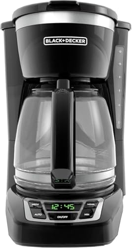 BLACK+DECKER 12-Cup Programmable Coffeemaker, Black, CM1160B