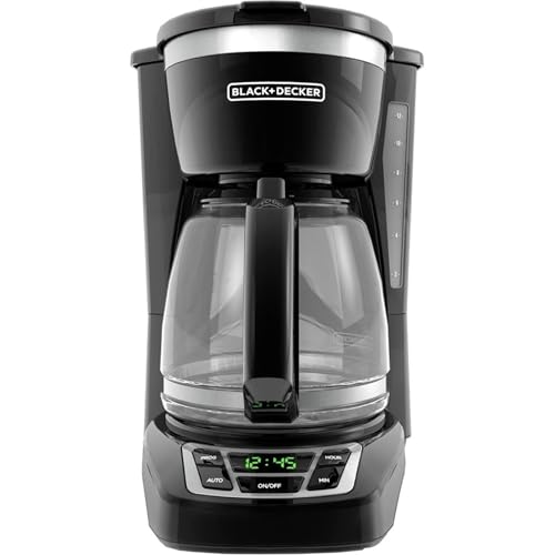 BLACK+DECKER 12-Cup Programmable Coffeemaker, Black, CM1160B