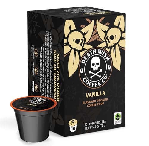Death Wish Coffee, Single Serve Coffee Pods - Vanilla Pods (10 Count)