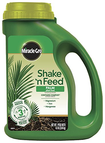 Miracle-Gro Shake 'N Feed Palm Plant Food, For Container and In-Ground Plants, Palm Trees, Cycads and Tropical Plants, 4.5 lbs.