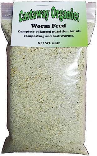 Castaway Organics Worm Food for All Composting Worms, Bait Worms, Red Wigglers, Nightcrawlers