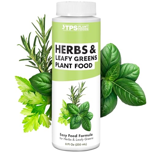 TPS NUTRIENTS Herb Plant Food for All Edible Herbs, Leafy Greens and Veggies, Liquid Houseplant Fertilizer 8 oz (250mL)