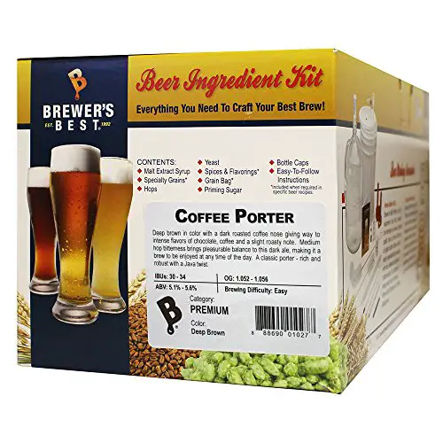 Brewer's Best Coffee Porter Ingredient Kit for Home Brew Beer Making