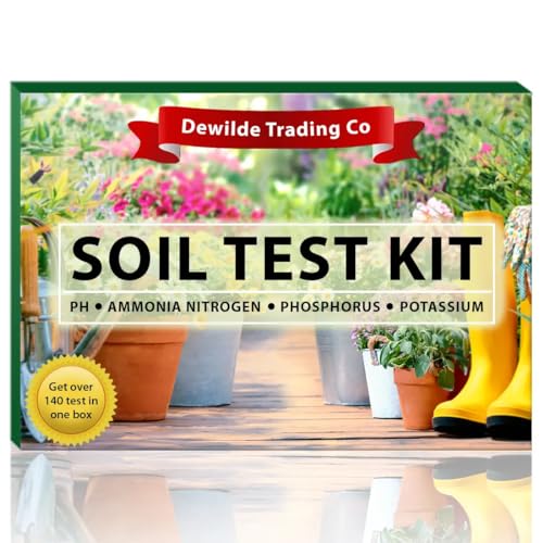 Soil Test Kit -140 Test- 2025 Updated- Testing PH Ammonia Nitrogen Phosphorus and Potassium - Tester for Your Vegetable Garden Lawn and Soil