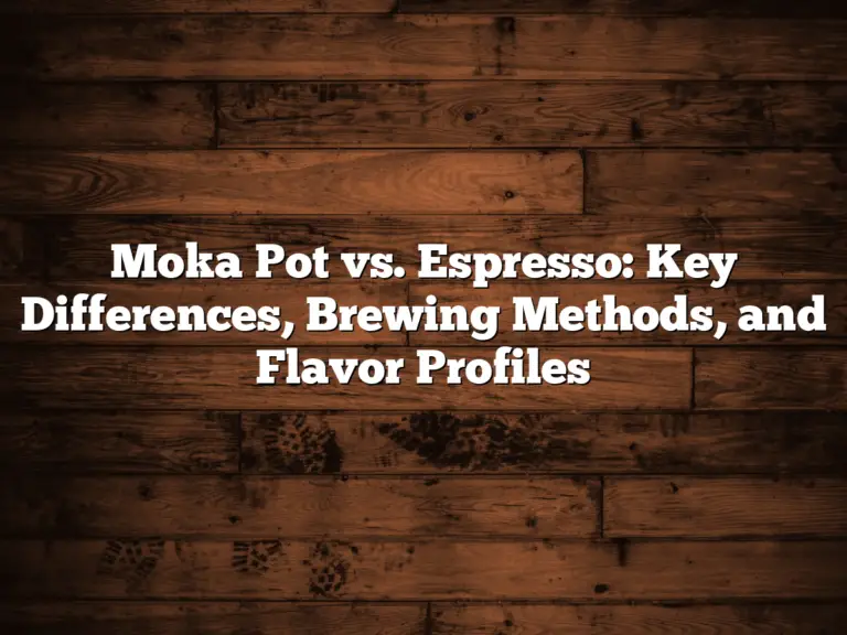 Moka Pot vs. Espresso: Key Differences, Brewing Methods, and Flavor Profiles