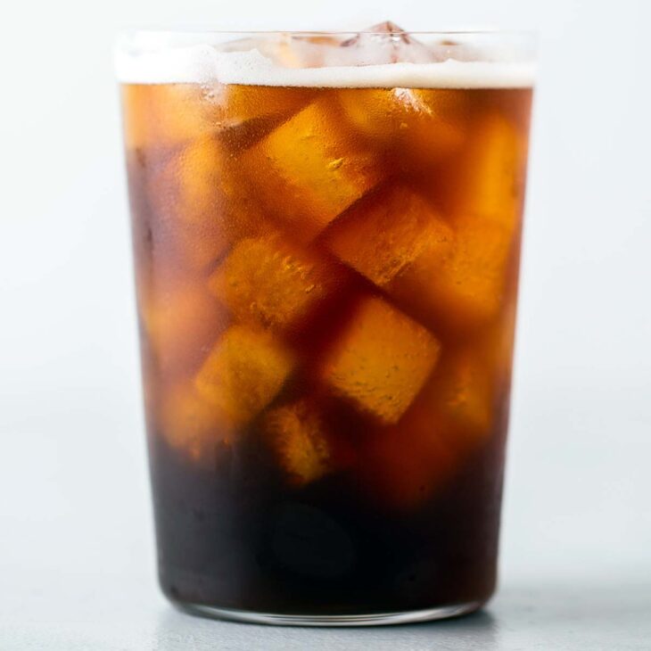 Glass of iced Americano