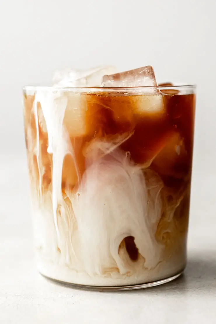 Glass of cold brew coffee