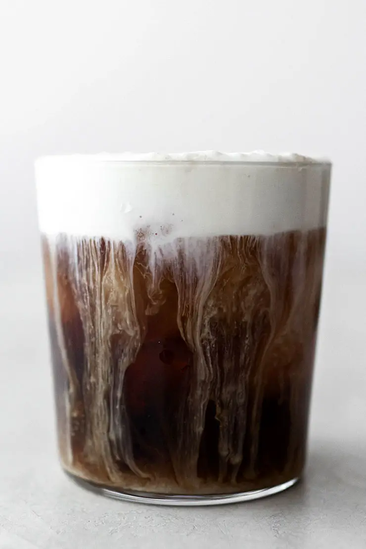 Iced Coffee with Cream Froth