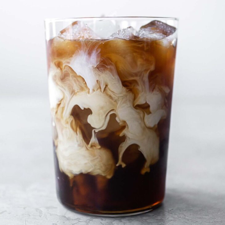 Glass of iced coffee