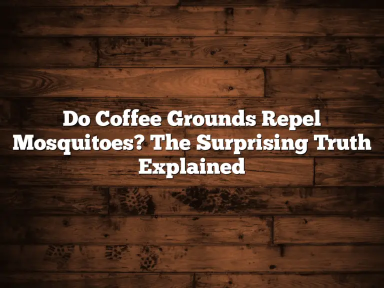 Do Coffee Grounds Repel Mosquitoes? The Surprising Truth Explained