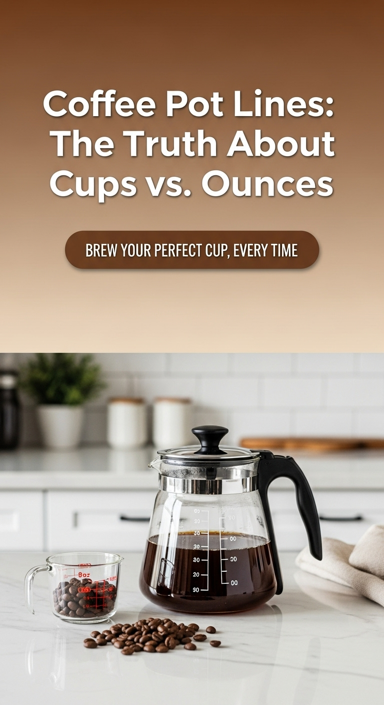 are the lines on a coffee pot ounces or cups