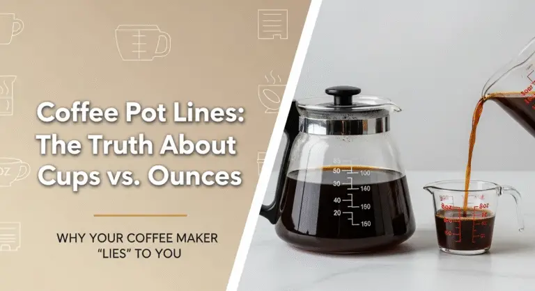 Coffee Pot Lines: The Truth About Cups vs. Ounces 1 Coffee Pot Lines: The Truth About Cups vs. Ounces