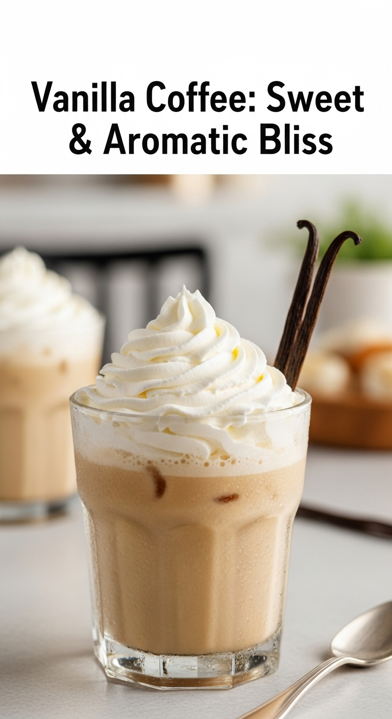 vanilla iced coffee whipped cream vanilla bean condensation cozy cafe