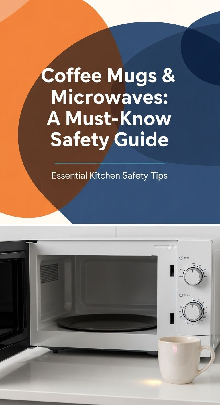 A person's hand pointing to the microwave-safe symbol on the bottom of a white ceramic coffee mug, demonstrating how to check if are coffee mugs microwave safe.