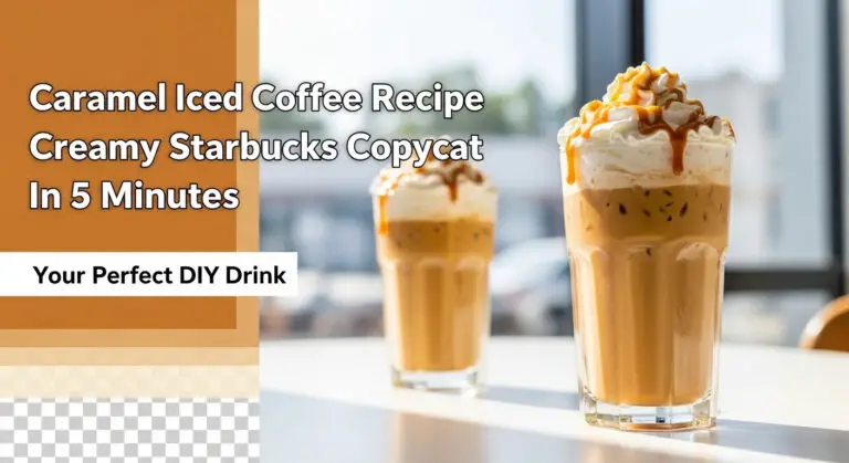 Caramel Iced Coffee Recipe Creamy Starbucks Copycat In 5 Minutes