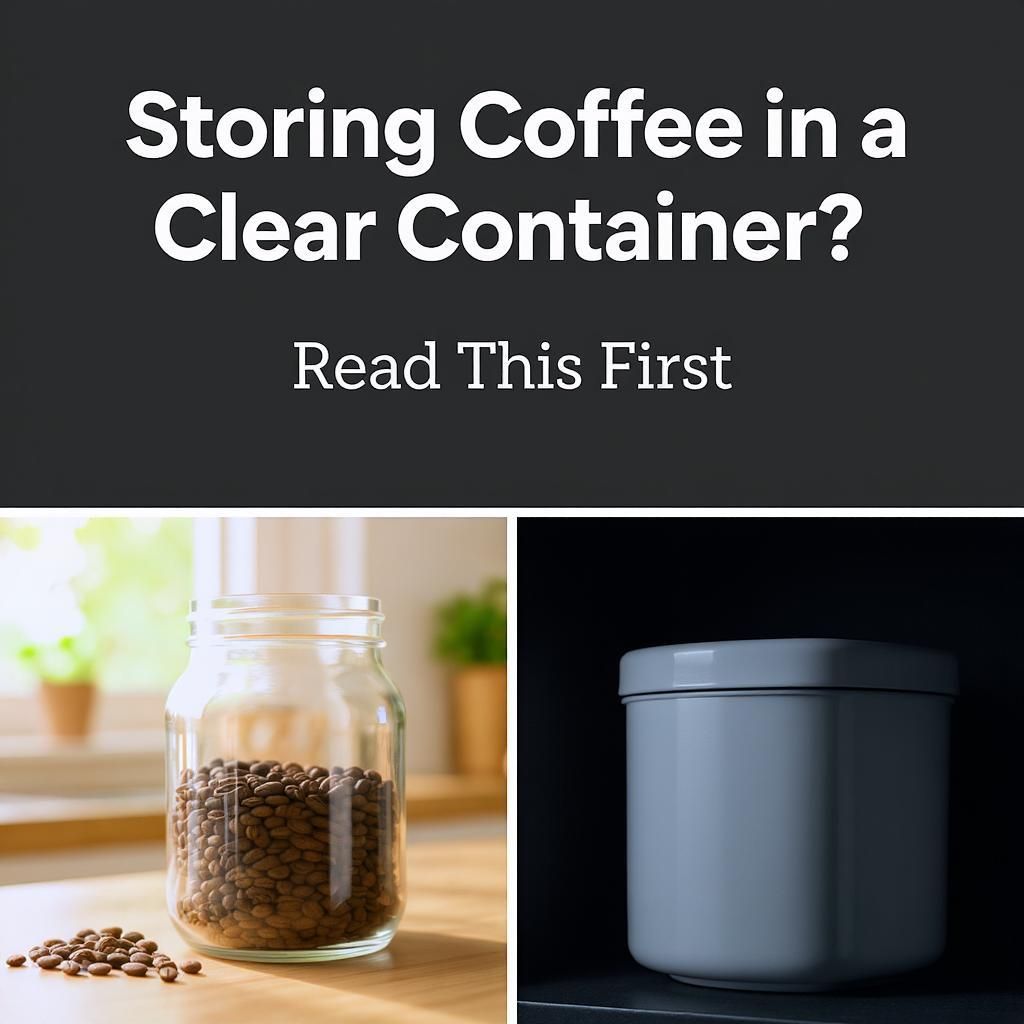 can coffee be stored in a clear container