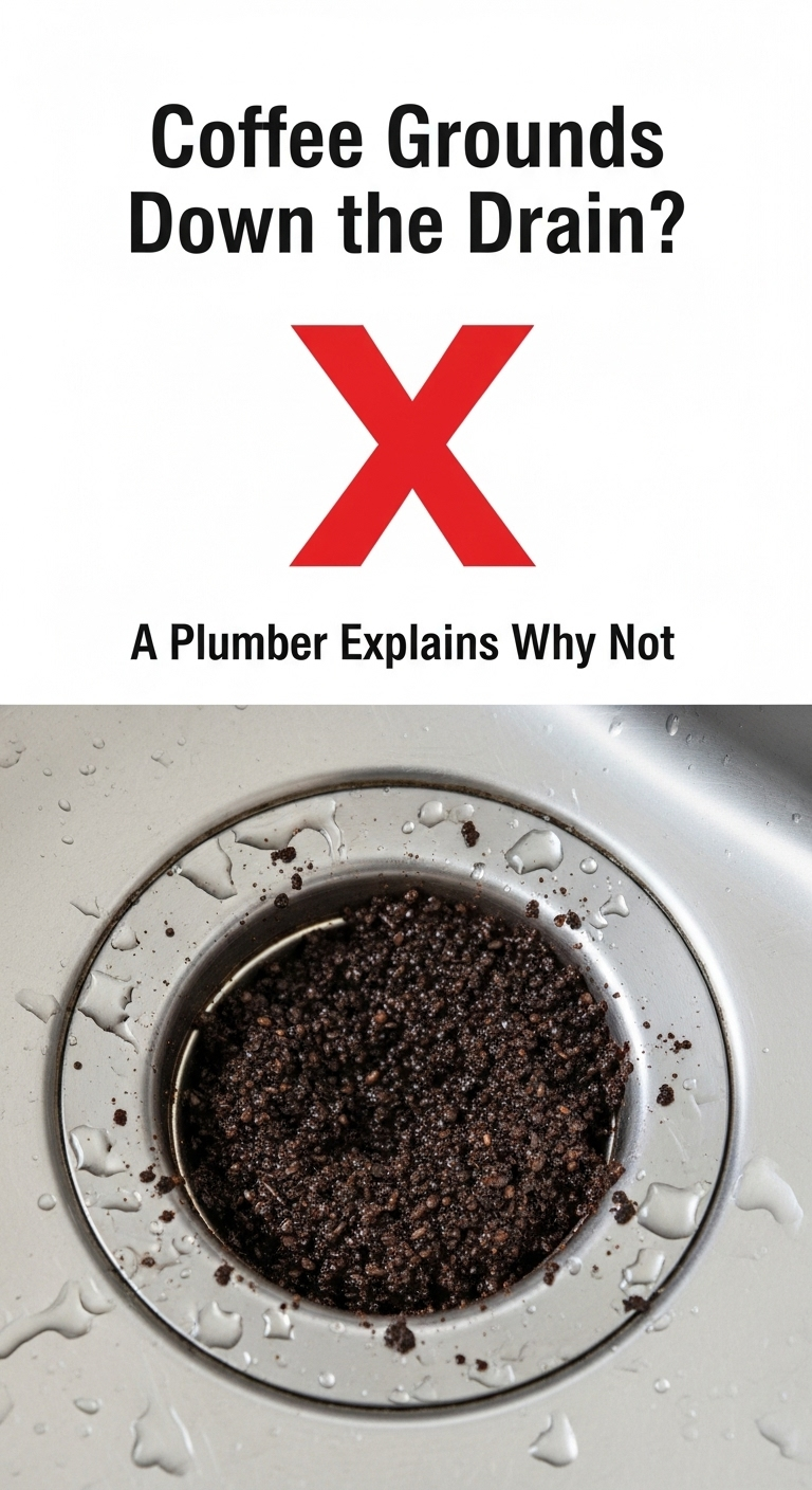can coffee grinds go down the drain