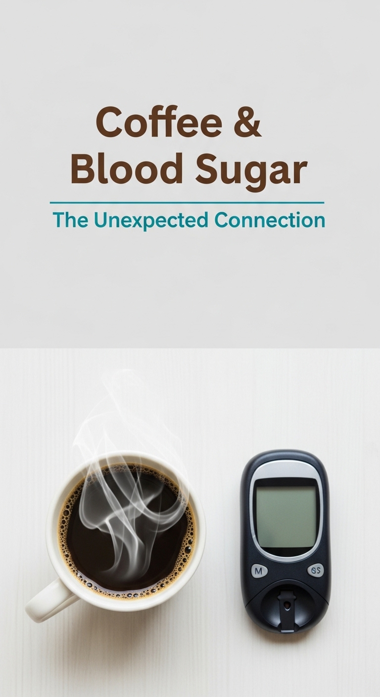 A cup of black coffee on a wooden table next to coffee beans, illustrating the topic of whether can coffee increase blood sugar level.