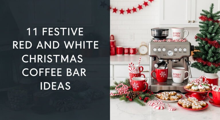 11 Festive Red and White Christmas Coffee Bar Ideas