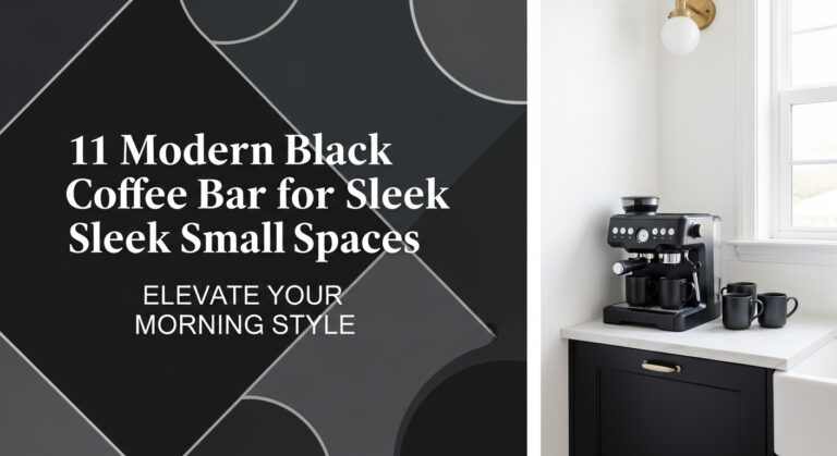 11 Modern Black Coffee Bar Ideas for Sleek Small Spaces