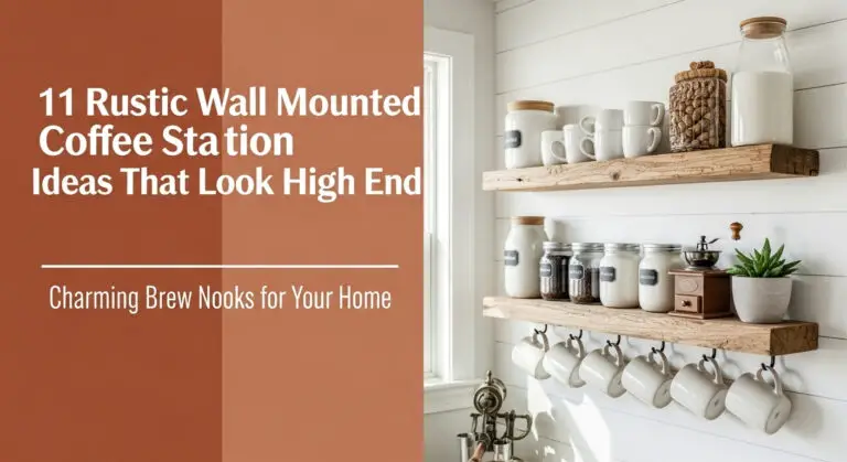 11 Rustic Wall Mounted Coffee Station Ideas That Look High End