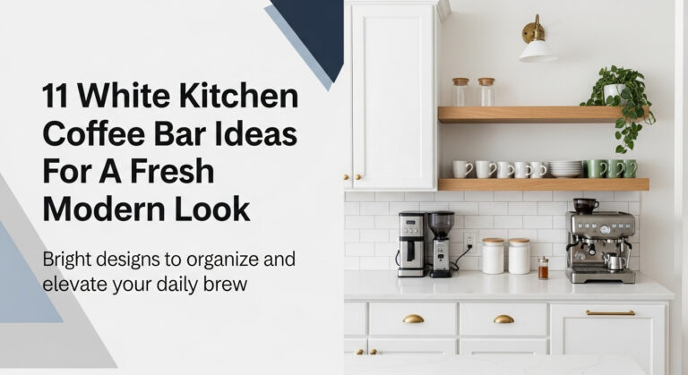11 White Kitchen Coffee Bar Ideas For A Fresh Modern Look 3 11 White Kitchen Coffee Bar Ideas For A Fresh Modern Look