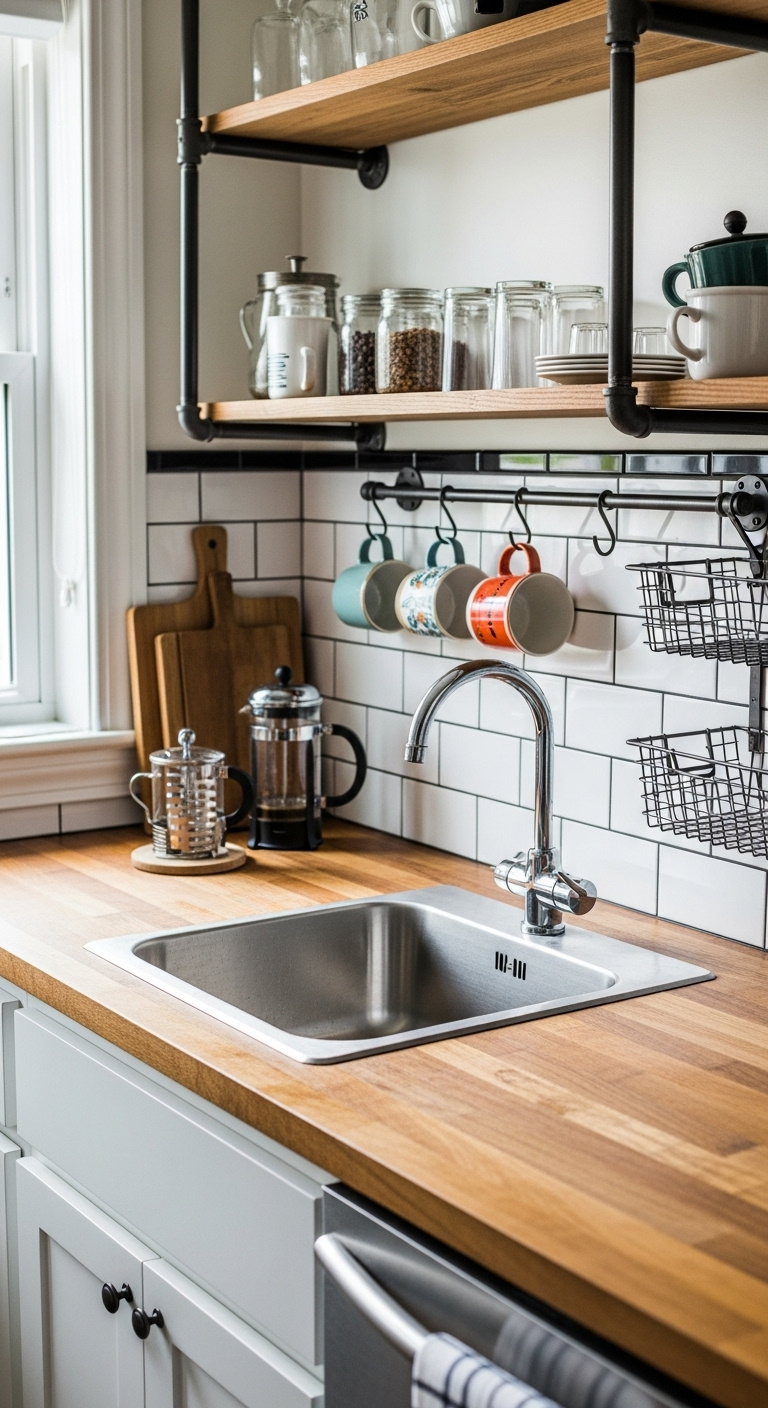 Brilliant wet coffee bar design with modern aesthetic and functional sink