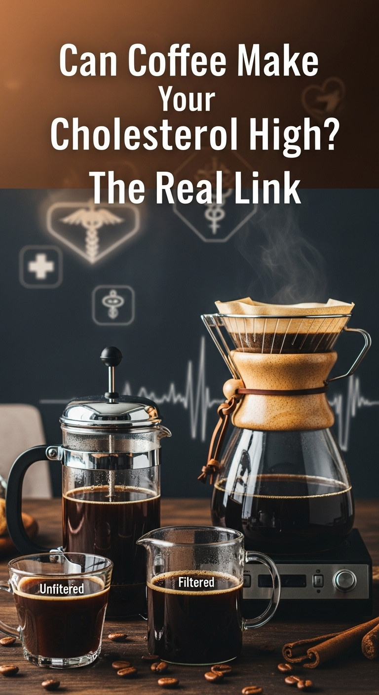 A detailed infographic explaining how can coffee make your cholesterol high