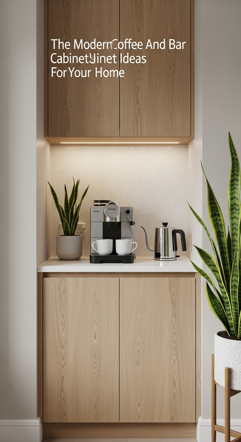 Chic coffee and bar cabinet ideas for home with modern design and storage solutions