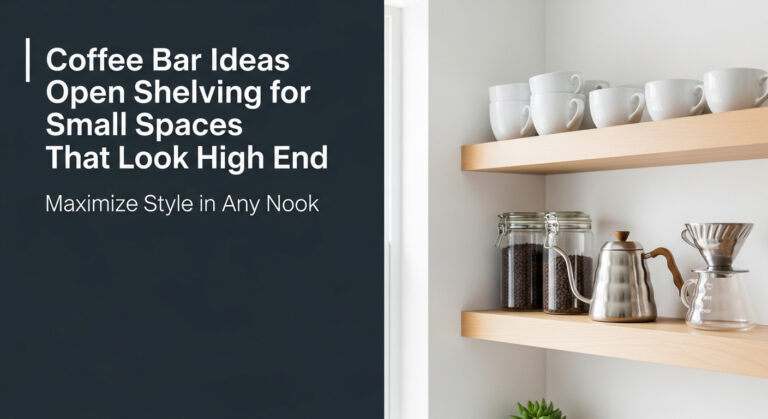 Coffee Bar Ideas Open Shelving for Small Spaces That Look High End