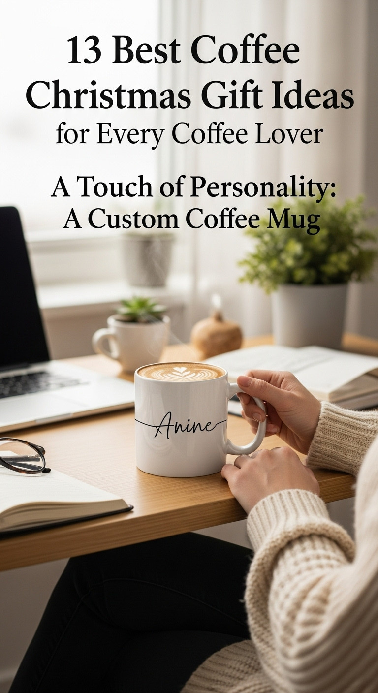 Coffee Christmas gift ideas custom coffee mug personalized line art name warm morning home office cozy gift