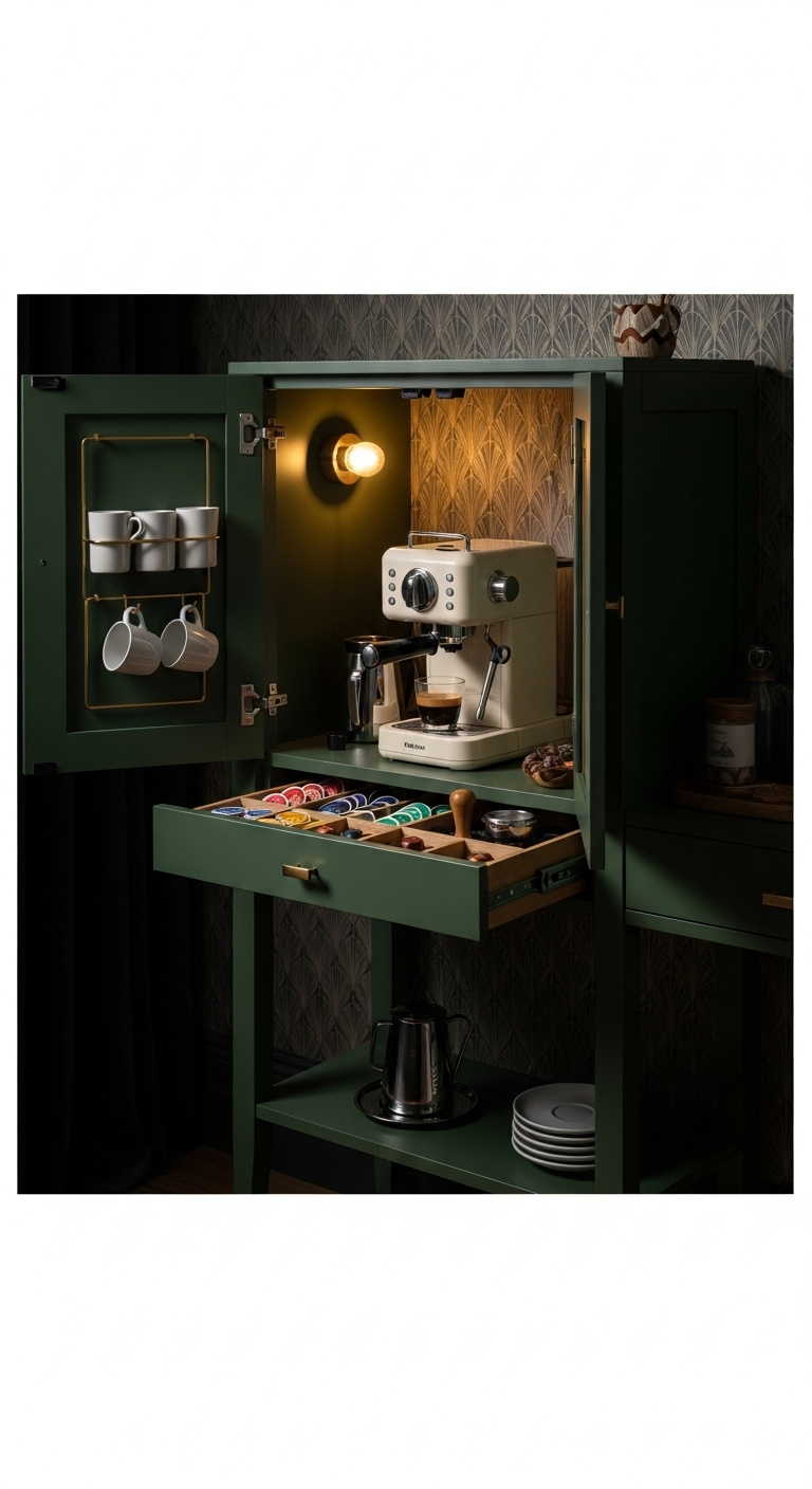 Coffee bar ideas to showcase espresso machine