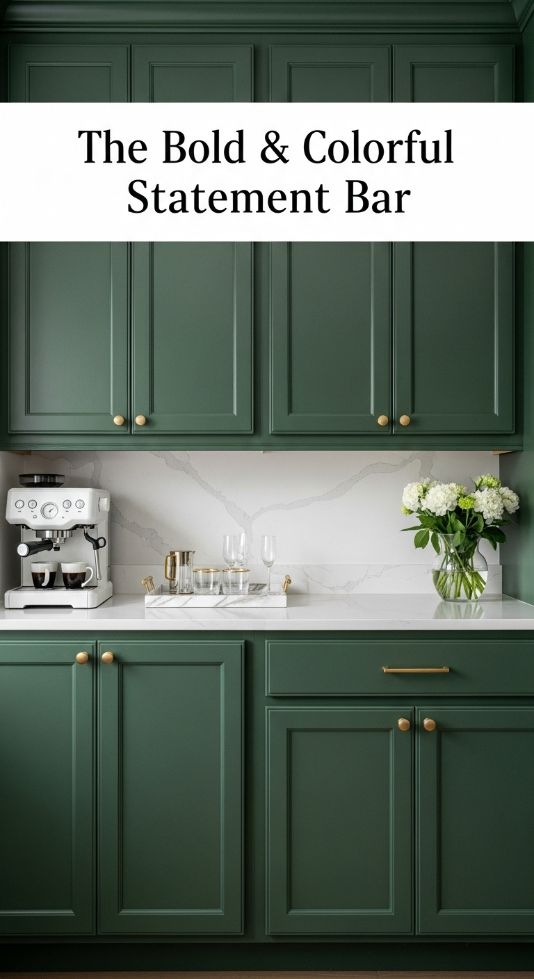 Genius wet coffee bar setup with quartz counter and espresso maker