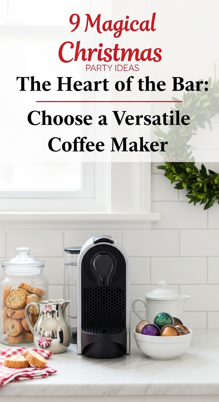 Sleek Nespresso machine with colorful coffee pods biscotti cream and sugar on a white marble countertop
