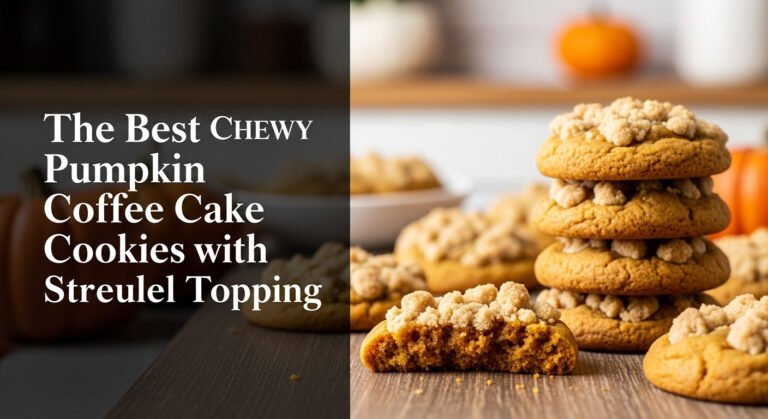 The Best Chewy Pumpkin Coffee Cake Cookies with Streusel Topping