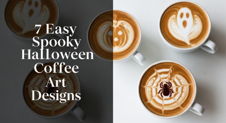 7 Easy Spooky Halloween Coffee Latte Art Designs 3 7 Easy Spooky Halloween Coffee Latte Art Designs