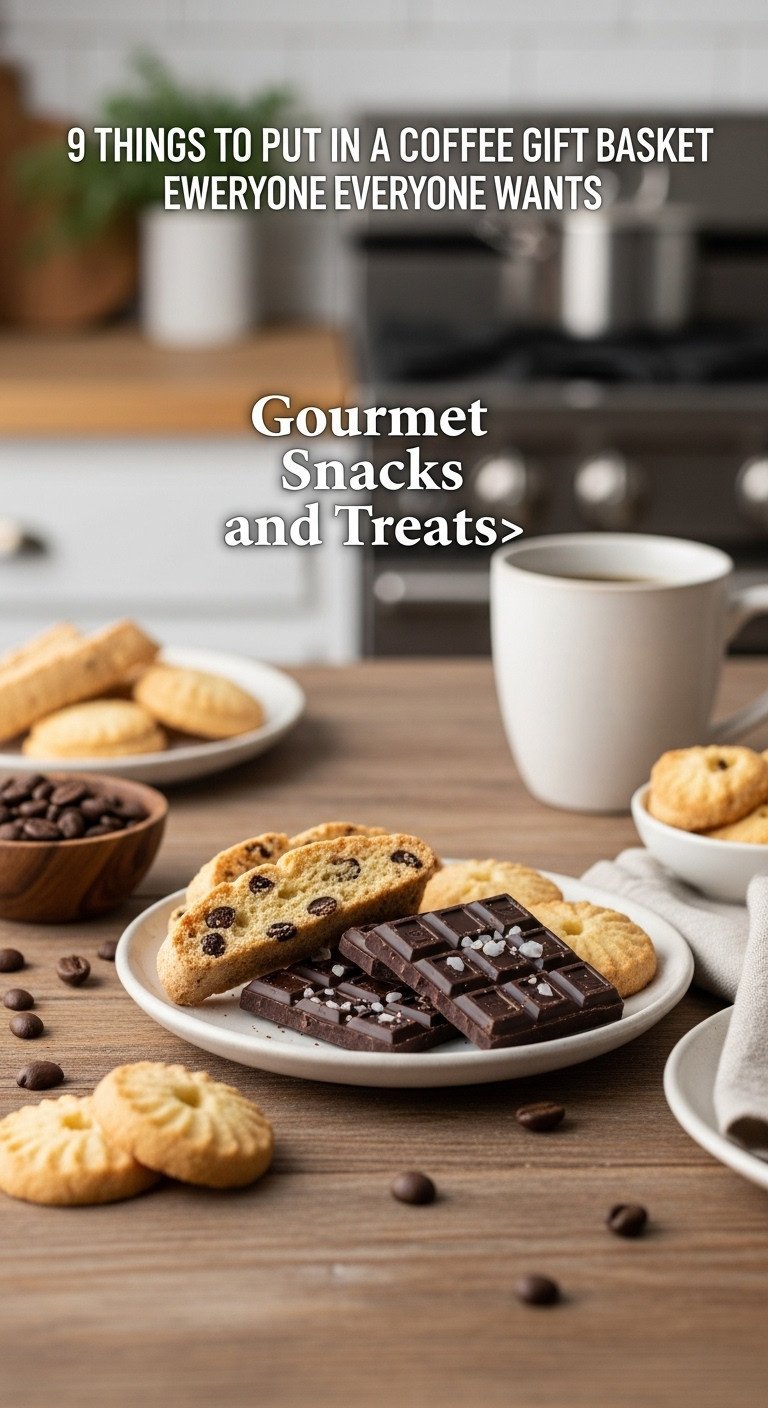 Artisanal chocolate-dipped biscotti, dark chocolate bar, butter cookies, and chocolate-covered espresso beans on a rustic wooden table