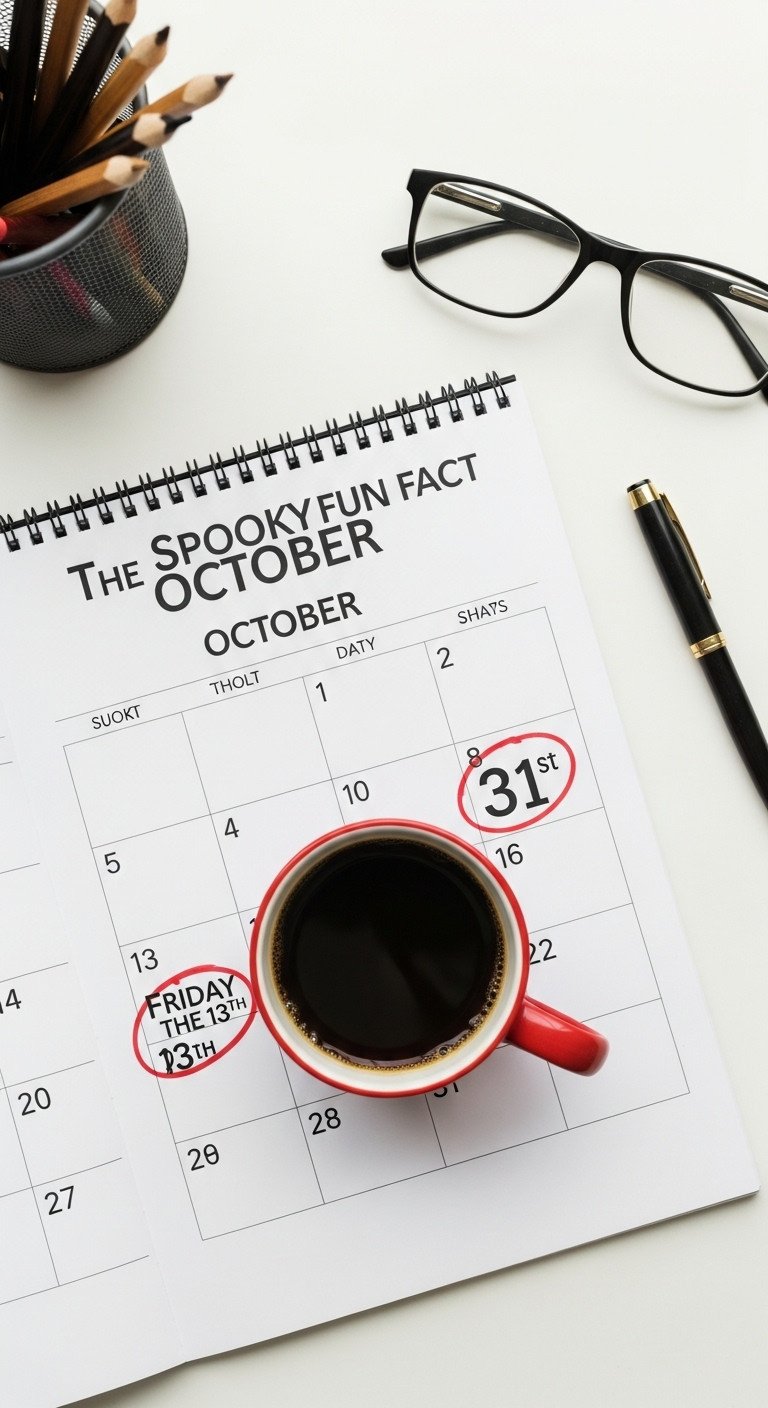 Coffee mug on calendar page showing October