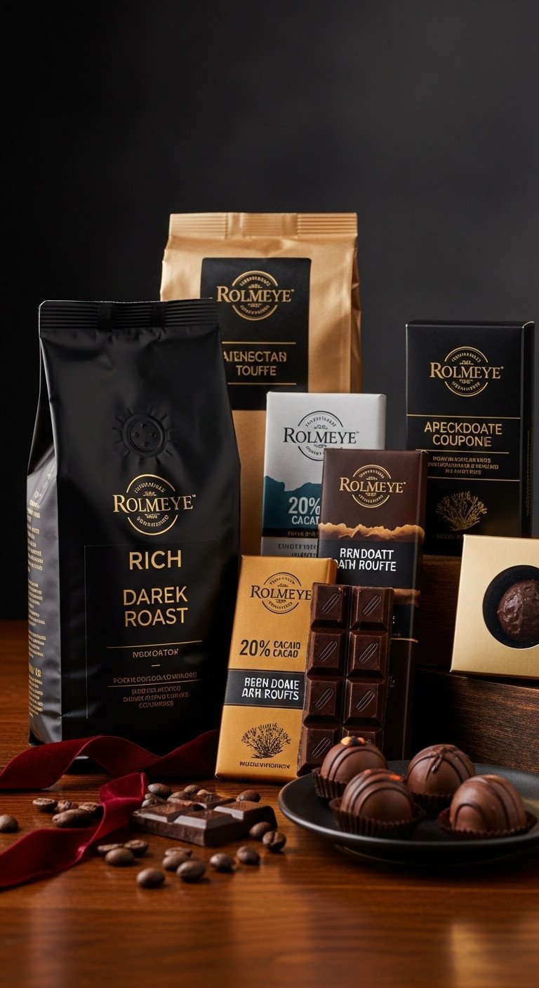 Decadent coffee and chocolate pairing gift basket with dark roast beans artisanal chocolate bars espresso beans and truffles