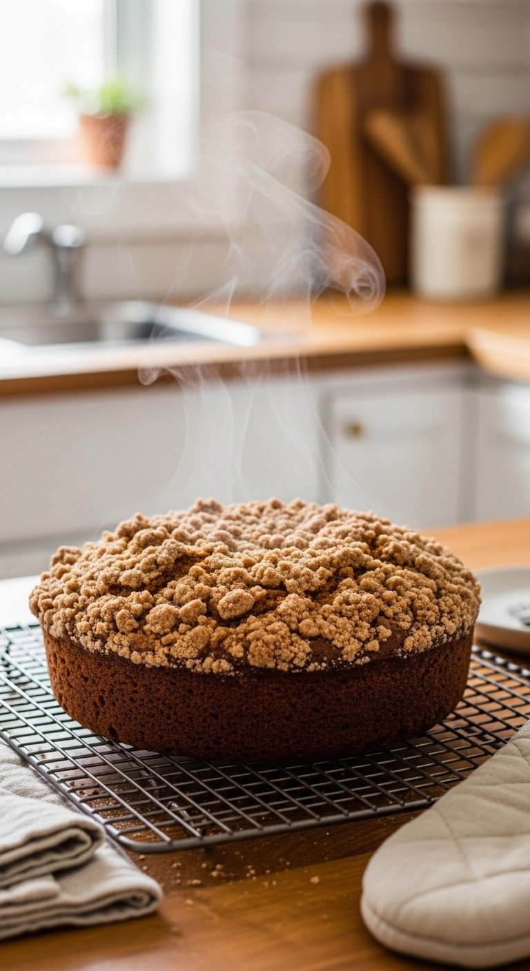 Easy Pumpkin Gingerbread Coffee Cake with Streusel Topping 9 null