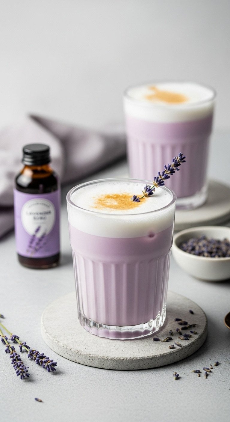 13 Genius Aesthetic Cold Coffee Recipes To Make At Home 9 Elegant Lavender Haze Iced Latte: lavender base, milk, espresso, dried lavender sprig in fluted glass. Syrup, buds. Recipe.