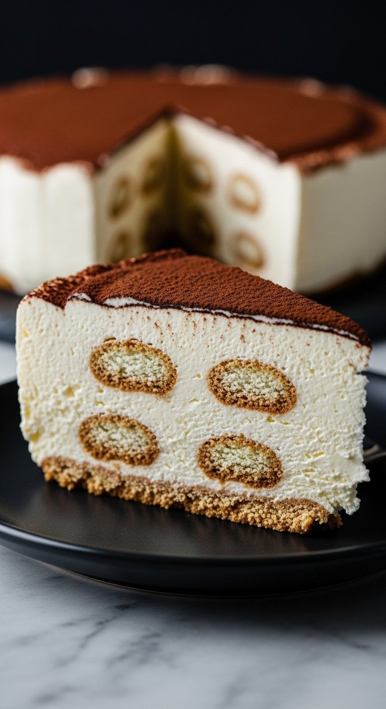 11 Effortless Cold Coffee Dessert Recipes To Make Today 17 Frozen tiramisu semifreddo: creamy mousse, coffee ladyfingers, cocoa powder, on dark plate, marble counter.