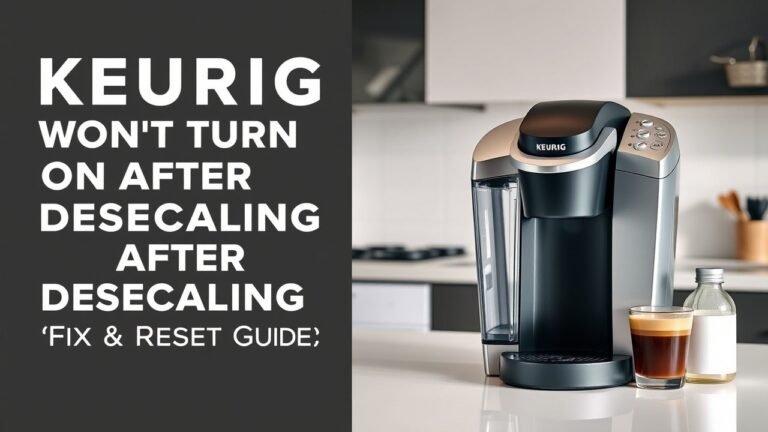 Keurig Won't Turn On After Descaling: Fix & Reset Guide 1 Keurig Won't Turn On After Descaling: Fix & Reset Guide