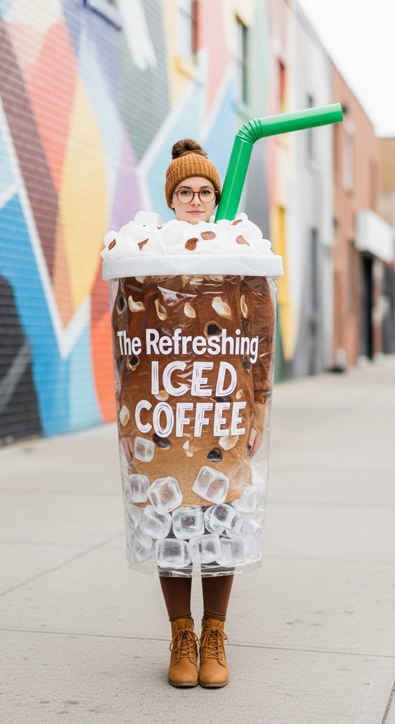Zombie barista with tattered apron