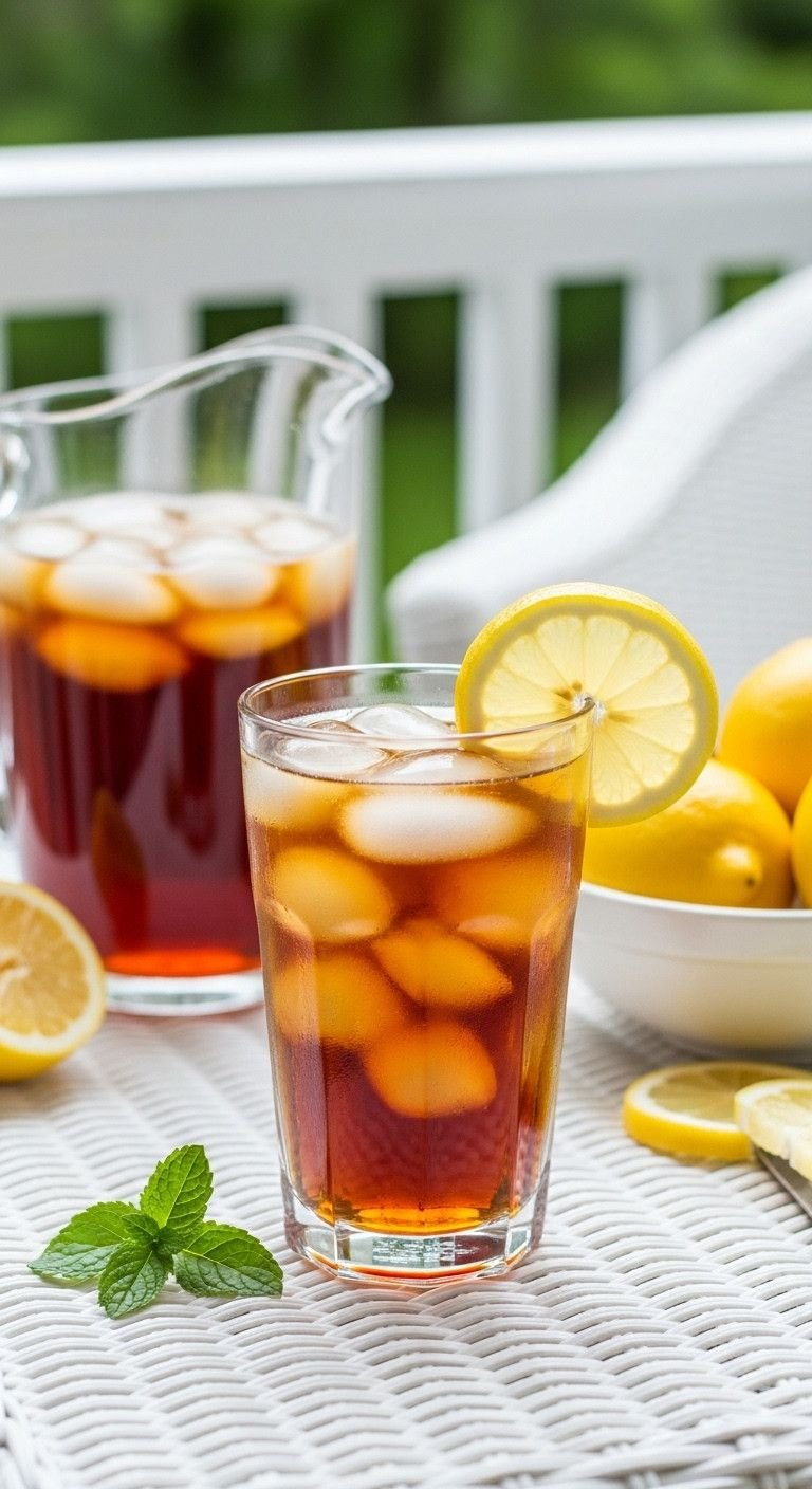 13 Genius Ninja Coffee Recipes For Hot Cold Brew And Tea 21 Refreshing iced black tea with lemon wedge, clear ice on wicker table. Perfect summer tea recipe.